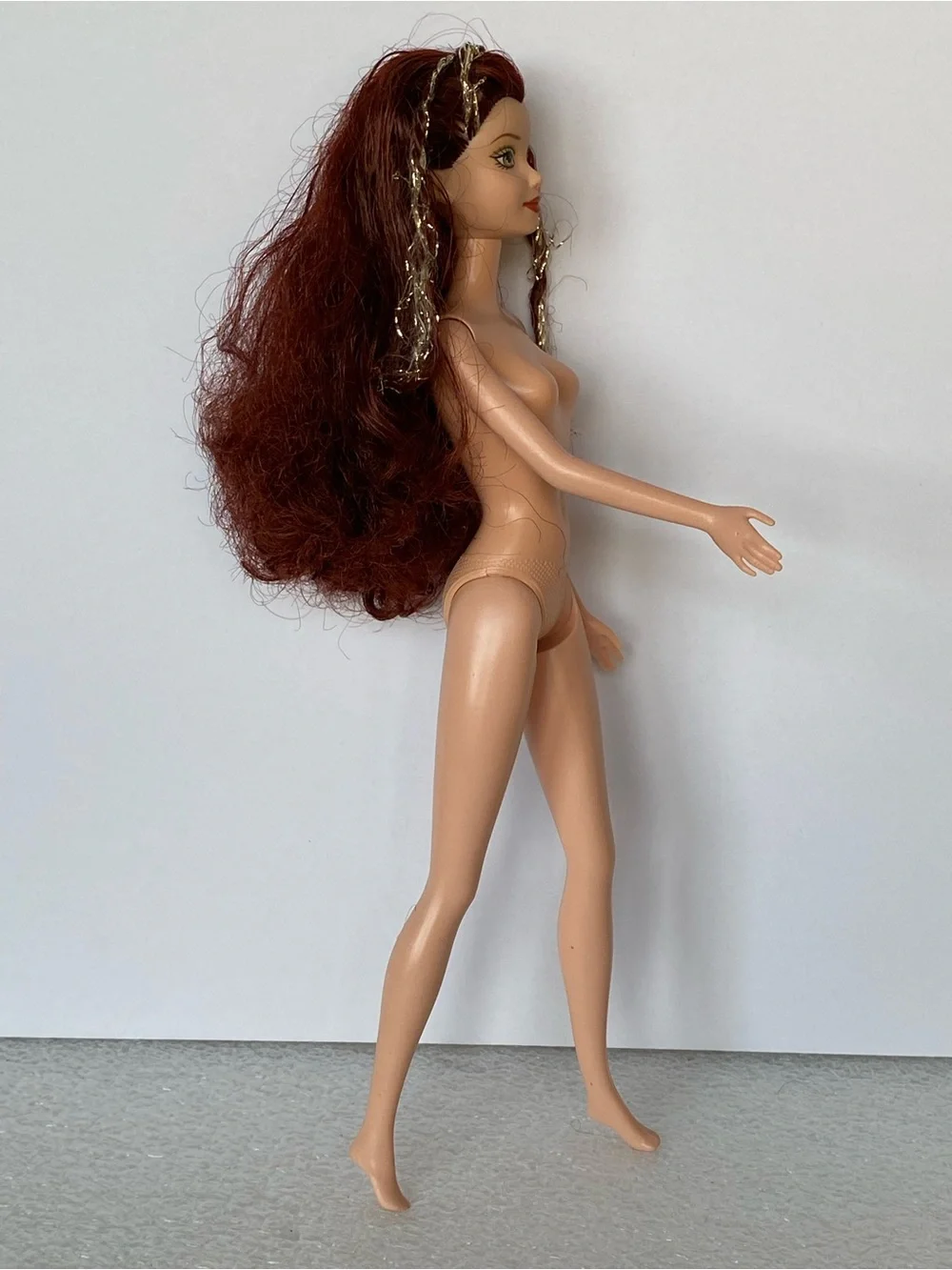 Vintage 2004 Barbie Disney Sparkle Princess Belle Mattel #G7935 - Redressed